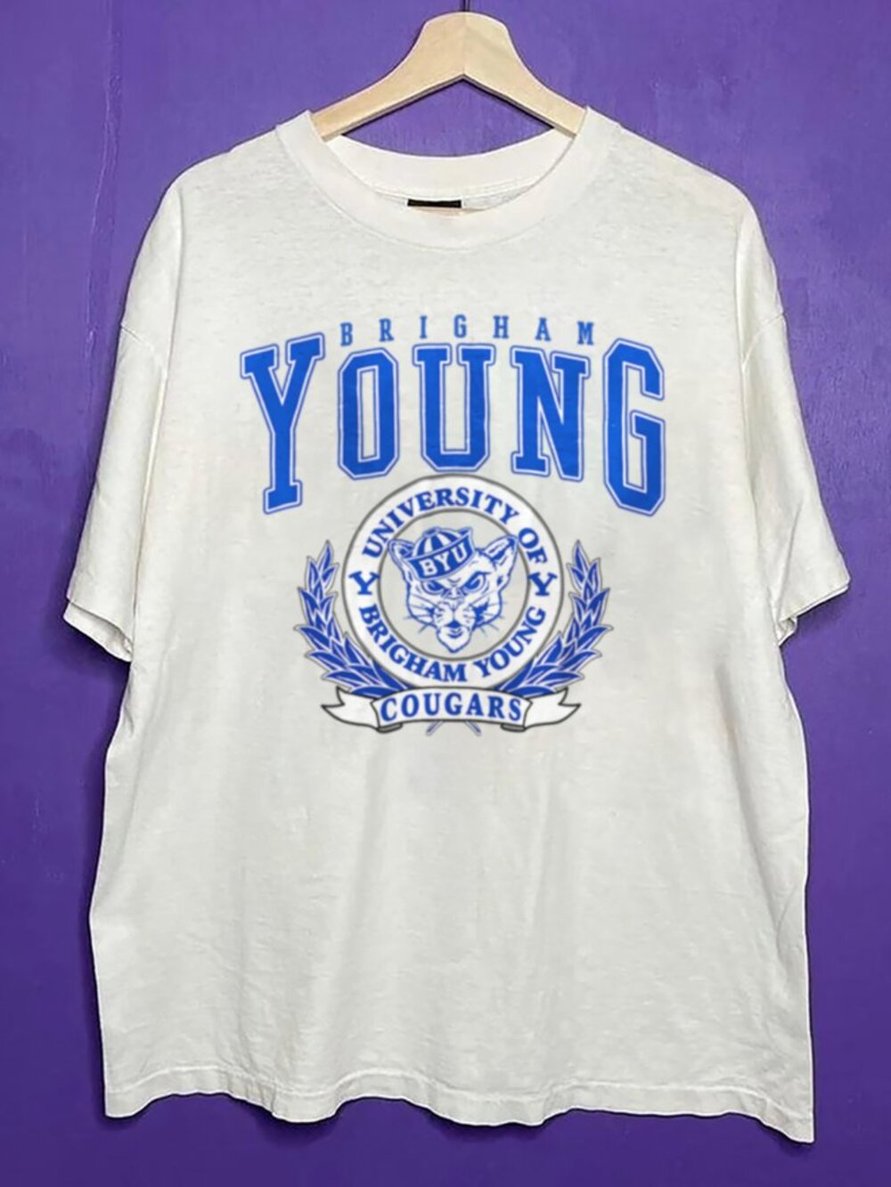 Vintage BYU Cougars Football Unisex Shirt, Retro Brigham Young University Shirt